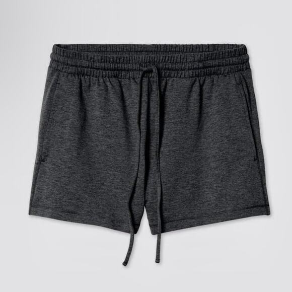 Girlfriend Collective Moon Gray Soft Jersey High Rise ReSet Swing Shorts - Picture 1 of 15